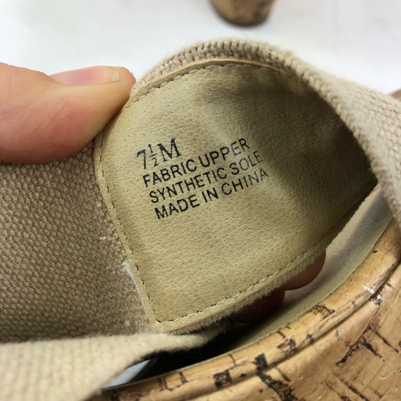 Bp wedges elastic straps shoes heels size 7.5 - Picture 7 of 8